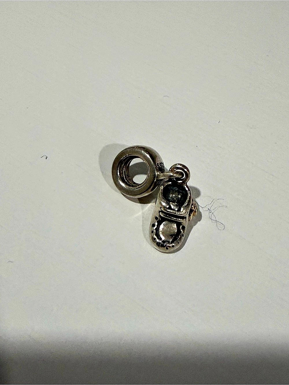 Pandora Baby Shoe Dangle Charm Silver